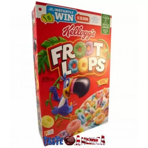 Kellogg's Froot Loops Mixed Fruit Cereal No Artifical Colours Taste The  Fun, Source Of Fiber, Delicious 375g