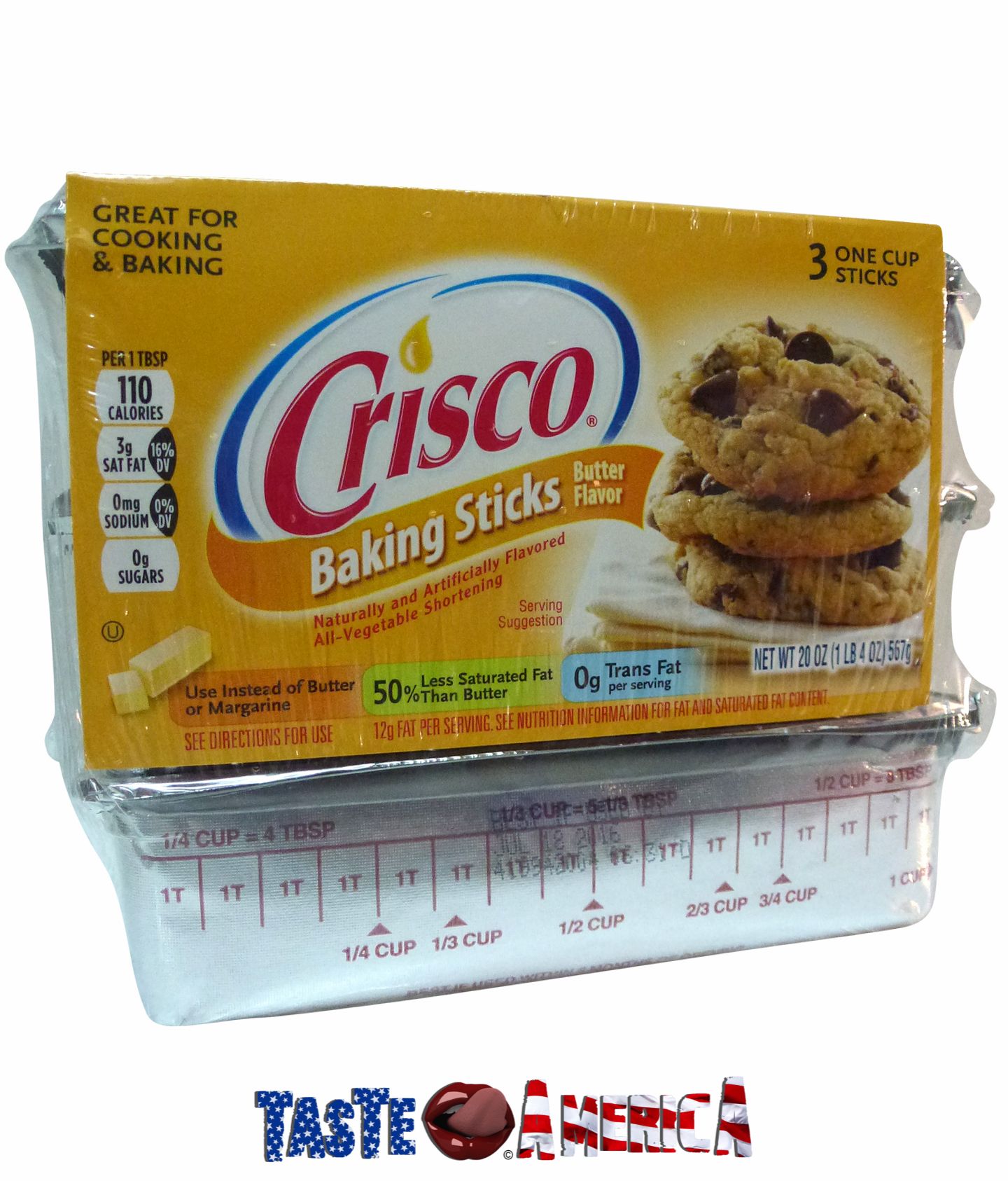 Crisco Butter Flavor Shortening Sticks, 20 Ounce, 3 Sticks (Pack
