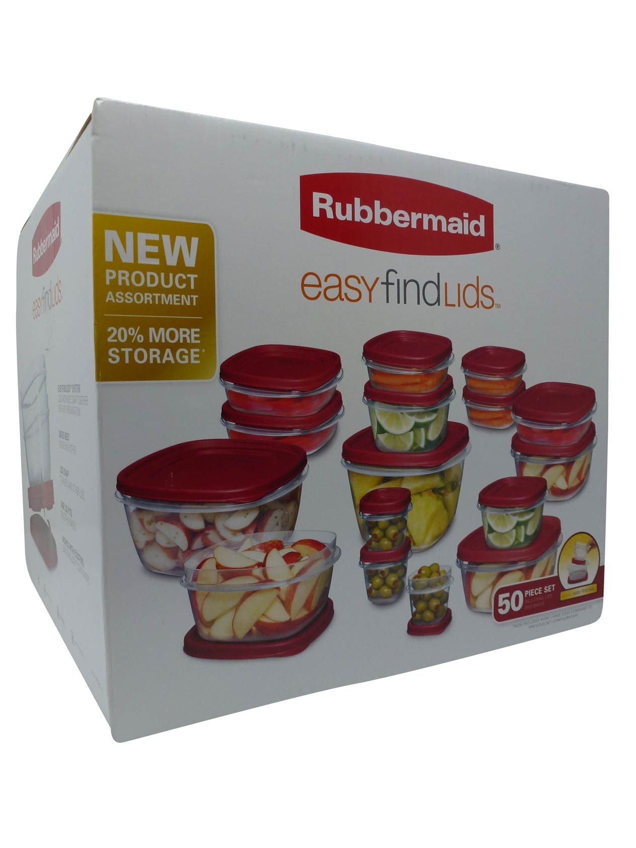 Rubbermaid 50-Piece Easy Find Lids Food Storage Set